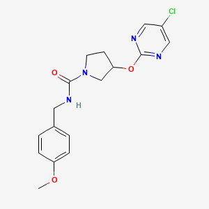 molecular formula C17H19ClN4O3 B2704000 3-((5-氯嘧啶-2-基氧基)-N-(4-甲氧基苯基)吡咯烷-1-甲酰胺 CAS No. 2034470-56-7