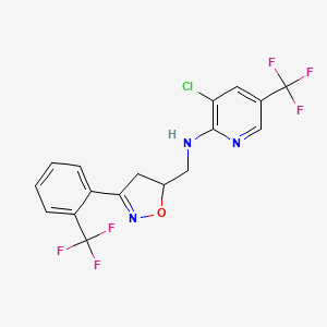 N-[3-chloro-5-(trifluoromethyl)-2-pyridinyl]-N-({3-[2-(trifluoromethyl)phenyl]-4,5-dihydro-5-isoxazolyl}methyl)amine