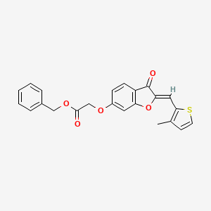 (Z)-benzyl 2-((2-((3-methylthiophen-2-yl)methylene)-3-oxo-2,3-dihydrobenzofuran-6-yl)oxy)acetate