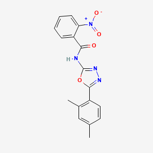 N-[5-(2,4-dimethylphenyl)-1,3,4-oxadiazol-2-yl]-2-nitrobenzamide