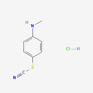 molecular formula C8H9ClN2S B2704011 4-(Methylamino)phenyl thiocyanate hydrochloride CAS No. 33192-08-4