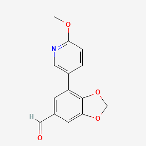 7-(6-Methoxypyridin-3-yl)-1,3-benzodioxole-5-carbaldehyde
