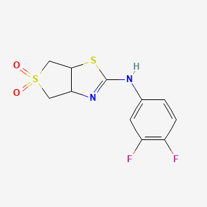 2-((3,4-Difluorophenyl)amino)-3a,4,6,6a-tetrahydrothieno[3,4-d]thiazole 5,5-dioxide