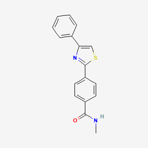 molecular formula C17H14N2OS B2704029 N-甲基-4-(4-苯基-1,3-噻唑-2-基)苯甲酰胺 CAS No. 321429-71-4