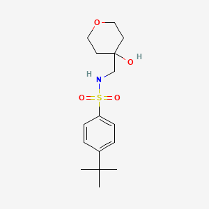 molecular formula C16H25NO4S B2704033 4-(tert-butyl)-N-((4-hydroxytetrahydro-2H-pyran-4-yl)methyl)benzenesulfonamide CAS No. 1351608-15-5