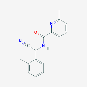 molecular formula C16H15N3O B2704037 N-[cyano(2-methylphenyl)methyl]-6-methylpyridine-2-carboxamide CAS No. 1355680-50-0