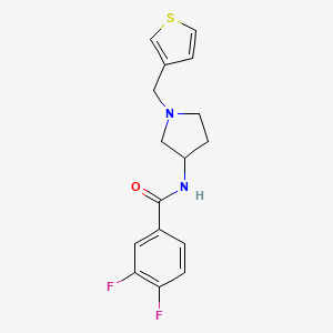 molecular formula C16H16F2N2OS B2704040 3,4-difluoro-N-(1-(thiophen-3-ylmethyl)pyrrolidin-3-yl)benzamide CAS No. 2309349-11-7