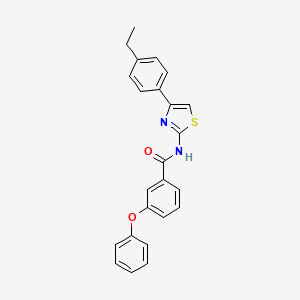 molecular formula C24H20N2O2S B2704043 N-[4-(4-ethylphenyl)-1,3-thiazol-2-yl]-3-phenoxybenzamide CAS No. 312756-24-4