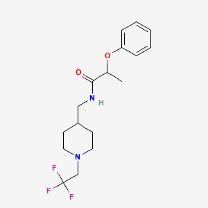 2-Phenoxy-N-[[1-(2,2,2-trifluoroethyl)piperidin-4-yl]methyl]propanamide