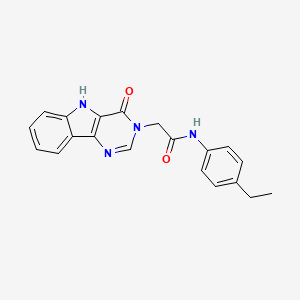 molecular formula C20H18N4O2 B2704052 N-(4-ethylphenyl)-2-(4-oxo-4,5-dihydro-3H-pyrimido[5,4-b]indol-3-yl)acetamide CAS No. 1105203-35-7