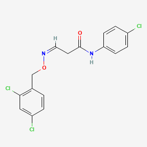 B2704058 N-(4-chlorophenyl)-3-{[(2,4-dichlorobenzyl)oxy]imino}propanamide CAS No. 241132-63-8