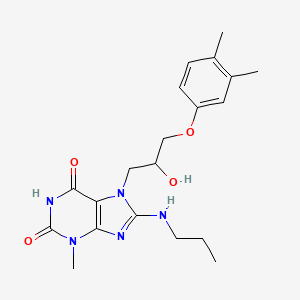 7-(3-(3,4-dimethylphenoxy)-2-hydroxypropyl)-3-methyl-8-(propylamino)-1H-purine-2,6(3H,7H)-dione