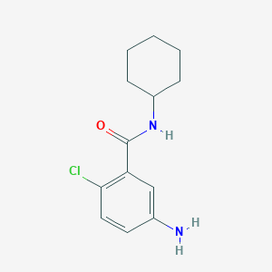 molecular formula C13H17ClN2O B2704065 5-氨基-2-氯-N-环己基苯甲酰胺 CAS No. 920122-73-2