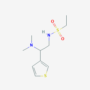 molecular formula C10H18N2O2S2 B2704066 N-(2-(dimethylamino)-2-(thiophen-3-yl)ethyl)ethanesulfonamide CAS No. 954644-97-4