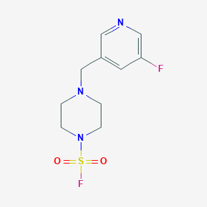 molecular formula C10H13F2N3O2S B2704067 4-[(5-Fluoropyridin-3-yl)methyl]piperazine-1-sulfonyl fluoride CAS No. 2411278-67-4