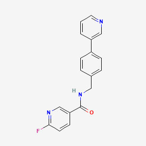 6-Fluoro-N-[(4-pyridin-3-ylphenyl)methyl]pyridine-3-carboxamide
