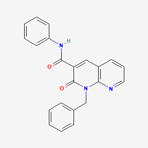 molecular formula C22H17N3O2 B2704081 1-benzyl-2-oxo-N-phenyl-1,2-dihydro-1,8-naphthyridine-3-carboxamide CAS No. 946351-33-3