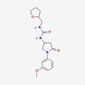 1-(1-(3-Methoxyphenyl)-5-oxopyrrolidin-3-yl)-3-((tetrahydrofuran-2-yl)methyl)urea