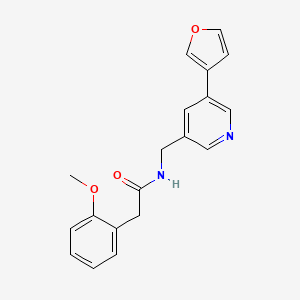 molecular formula C19H18N2O3 B2704087 N-((5-(呋喃-3-基)吡啶-3-基)甲基)-2-(2-甲氧基苯基)乙酰胺 CAS No. 2034429-43-9