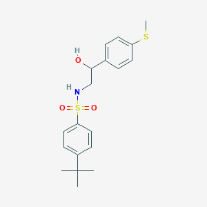 molecular formula C19H25NO3S2 B2704089 4-(叔丁基)-N-(2-羟基-2-(4-(甲硫基)苯基)乙基)苯磺酰胺 CAS No. 1448043-29-5