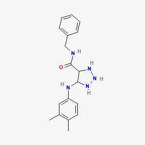 molecular formula C18H19N5O B2704090 N-benzyl-5-(3,4-dimethylanilino)triazolidine-4-carboxamide CAS No. 1291853-90-1