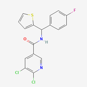 5,6-dichloro-N-[(4-fluorophenyl)-thiophen-2-ylmethyl]pyridine-3-carboxamide