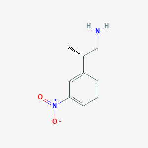 molecular formula C9H12N2O2 B2704098 (2S)-2-(3-Nitrophenyl)propan-1-amine CAS No. 2248198-05-0