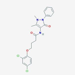 molecular formula C21H21Cl2N3O3 B270410 4-(2,4-dichlorophenoxy)-N-(1,5-dimethyl-3-oxo-2-phenyl-2,3-dihydro-1H-pyrazol-4-yl)butanamide 