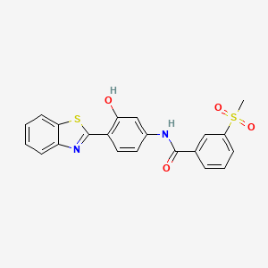 N-(4-(benzo[d]thiazol-2-yl)-3-hydroxyphenyl)-3-(methylsulfonyl)benzamide