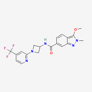 3-Methoxy-2-methyl-N-[1-[4-(trifluoromethyl)pyridin-2-yl]azetidin-3-yl]indazole-6-carboxamide