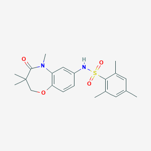 2,4,6-trimethyl-N-(3,3,5-trimethyl-4-oxo-2,3,4,5-tetrahydrobenzo[b][1,4]oxazepin-7-yl)benzenesulfonamide