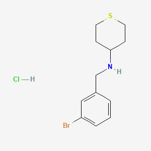N-[(3-bromophenyl)methyl]thian-4-amine hydrochloride