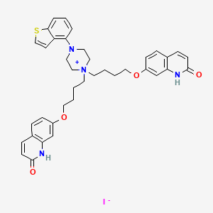 7-[4-[4-(1-Benzothiophen-4-yl)-1-[4-[(2-oxo-1H-quinolin-7-yl)oxy]butyl]piperazin-1-ium-1-yl]butoxy]-1H-quinolin-2-one;iodide