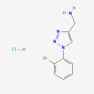 molecular formula C9H10BrClN4 B2704119 [1-(2-bromophenyl)-1H-1,2,3-triazol-4-yl]methanamine hydrochloride CAS No. 1221725-81-0