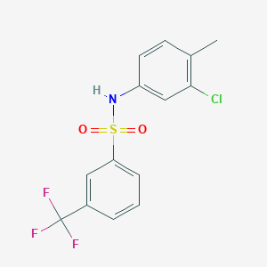molecular formula C14H11ClF3NO2S B270412 N-(3-chloro-4-methylphenyl)-3-(trifluoromethyl)benzenesulfonamide 