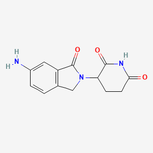 molecular formula C13H13N3O3 B2704122 3-(6-氨基-1-氧代异吲哚-2-基)哌啶-2,6-二酮 CAS No. 191732-74-8