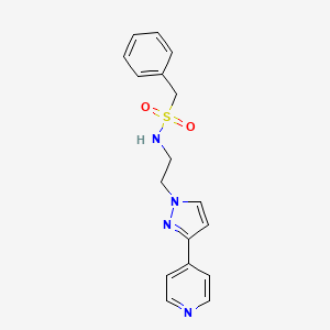 1-phenyl-N-(2-(3-(pyridin-4-yl)-1H-pyrazol-1-yl)ethyl)methanesulfonamide