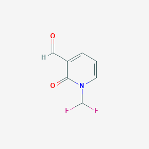 molecular formula C7H5F2NO2 B2704128 1-(二氟甲基)-2-氧代-1,2-二氢吡啶-3-甲醛 CAS No. 1263178-10-4