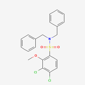 molecular formula C21H19Cl2NO3S B2704129 N,N-dibenzyl-3,4-dichloro-2-methoxybenzenesulfonamide CAS No. 428501-25-1