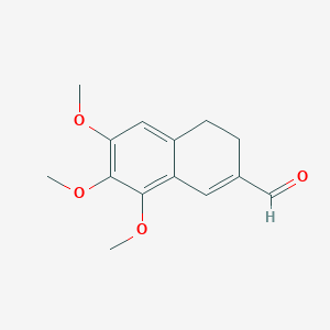 molecular formula C14H16O4 B270413 6,7,8-Trimethoxy-3,4-dihydro-2-naphthalenecarbaldehyde 