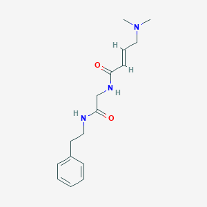 (E)-4-(Dimethylamino)-N-[2-oxo-2-(2-phenylethylamino)ethyl]but-2-enamide