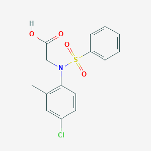 molecular formula C15H14ClNO4S B2704140 N-(4-chloro-2-methylphenyl)-N-(phenylsulfonyl)glycine CAS No. 360571-16-0