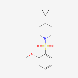 molecular formula C15H19NO3S B2704147 4-Cyclopropylidene-1-((2-methoxyphenyl)sulfonyl)piperidine CAS No. 2097922-50-2