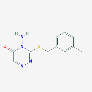 4-Amino-3-[(3-methylphenyl)methylsulfanyl]-1,2,4-triazin-5-one
