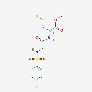 Methyl 2-[(2-{[(4-chlorophenyl)sulfonyl]amino}acetyl)amino]-4-(methylsulfanyl)butanoate