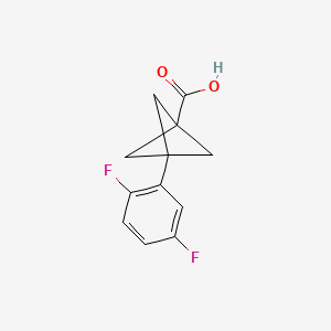 molecular formula C12H10F2O2 B2704154 3-(2,5-Difluorophenyl)bicyclo[1.1.1]pentane-1-carboxylic acid CAS No. 2287345-57-5