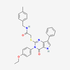 2-((3-(4-ethoxyphenyl)-4-oxo-7-phenyl-4,5-dihydro-3H-pyrrolo[3,2-d]pyrimidin-2-yl)thio)-N-(4-methylbenzyl)acetamide
