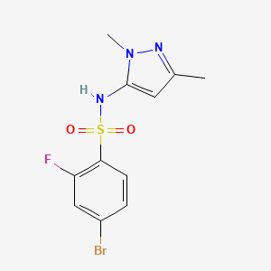 4-Bromo-N-(1,3-dimethyl-1H-pyrazol-5-yl)-2-fluorobenzenesulfonamide