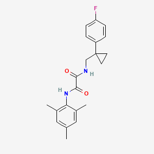 molecular formula C21H23FN2O2 B2704176 N1-((1-(4-fluorophenyl)cyclopropyl)methyl)-N2-mesityloxalamide CAS No. 1049445-53-5