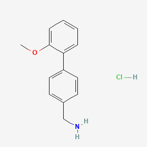 molecular formula C14H15NO B2704186 C-(2'-Methoxy-biphenyl-4-yl)-methylamine hydrochloride CAS No. 858674-01-8